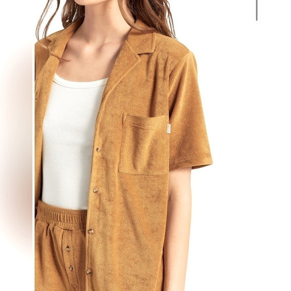 BRIXTON BUNKER BELLA BOYFRIEND Top Size Medium - Picture 1 of 7